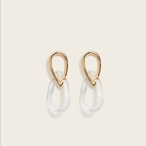 DREW INTERLOCK RESIN EARRING with Gift box and Bag